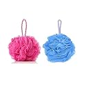 Indiginous Bath Shower Loofah Sponge Pouf Body Scrubber Exfoliator| Bathing Round Loofah for Men and Women| Ultra Soft Round Bath Sponge Loofah/Scrub (Pack of 2) (2)