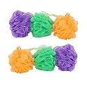 Indiginous Bath Shower Loofah Sponge Pouf Body Scrubber Exfoliator| Bathing Round Loofah for Men and Women| Ultra Soft Round Bath Sponge Loofah/Scrub (Pack of 6) (6)