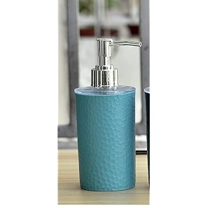 indiginous unbreakable soap dispenser bottle set with pump for handwash in bathroom kitchen sink multicolor plastic body and chrome finish on top blue_1 1