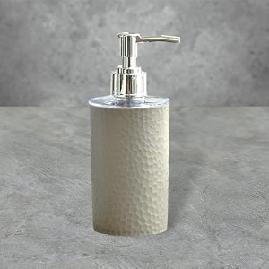 indiginous unbreakable soap dispenser bottle set with pump for handwash in bathroom kitchen sink multicolor plastic body and chrome finish on top grey_1 1