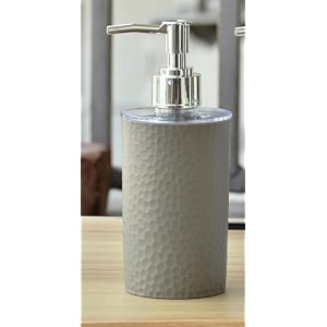 indiginous unbreakable soap dispenser bottle set with pump for handwash in bathroom kitchen sink multicolor plastic body and chrome finish on top grey 1