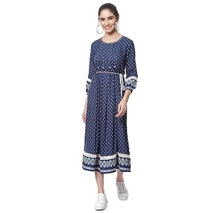 Indigo Liva Kalidar Dress
