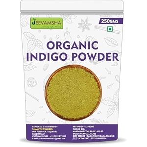 indigo powder for natural hair color organic amp chemical-free helps protect hair from damage 250 g