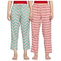 Indigo Women39s Pack of 2 PajamasAW21BLC-218_Green Orange_M