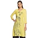 Indigo Women39s Rayon Straight Kurta