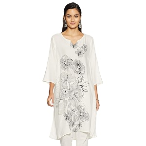 Indigo Womens Rayon Straight Kurta