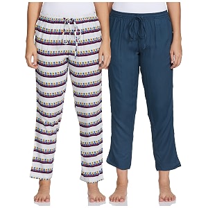 Indigo Women Rayon Regular Pajama