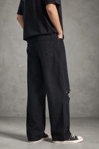 INDIGOX Straight Fit Men Black Jeans