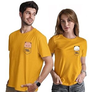 INDISSH Couple Love Printed 100 Cotton Tshirt