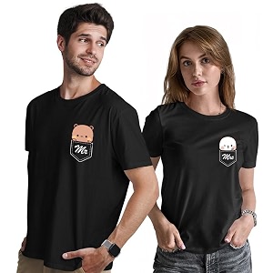 INDISSH Couple Love Printed 100 Cotton Tshirt
