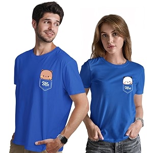 INDISSH Couple Love Printed 100 Cotton Tshirt