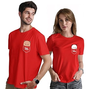 INDISSH Couple Love Printed 100 Cotton Tshirt