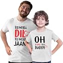 INDISSH Father Son Matching Printed Cotton Tshirt
