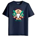 INDISSH Women39s Regular Fit Half-Sleeves YOGA8 Themed