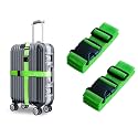 Inditradition Adjustable Nylon Luggage Straps Belt, TSA Approved Suitcase Belt, 2 Meter Length (Pack of 2) (Green)