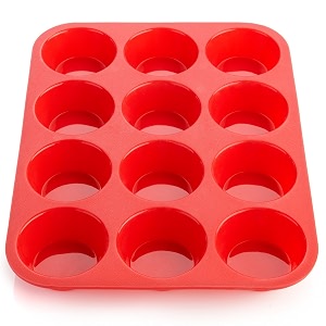 inditradition silicone muffin amp cupcake mould - 12 cavity red