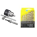 Inditrust 13mm drill chuck and key set heavy duty with adaptor and 13pc HSS drill set