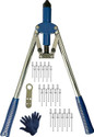 Inditrust 18 Inch (450MM) Hand Riveter Gun, Riveting Tool with 30 rivets and gloves Heavy Duty Fast Hitting Rivet Gun