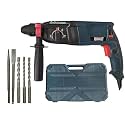 Inditrust DUMDAAR DM26 1600W 26mm hammer drill with SDS drill bits and chisels (BLUE) 100% Copper Winding