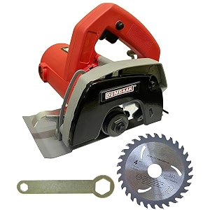 inditrust dumdaar flat woodmarble cutting machine 1400w with 1pc wood cutting blade set handheld tile cutter 110mm red