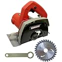 Inditrust Dumdaar Flat Wood/Marble cutting machine 1400W with 1pc Wood Cutting blade set Handheld Tile Cutter 110mm (RED)