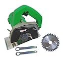 Dumdaar 4INCH MARBLE CUTTER Flat Wood Marble cutting machine 1400W with 1pc Wood Cutting blade set Handheld Tile Cutter 110mm (GREEN)