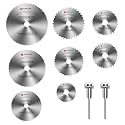 INDITRUST Mini HSS Circular Saw Blade Set, 10 Pcs Rotary Tool Cutting Discs with 8 Saw Blades & 2 Shank Mandrels, Metal Cutting Wheels for Drill, Rotary Tools & DIY Projects