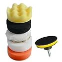 Inditrust Multi type Car Polishing Pads Sponge and Waxing Buffing Woolen Polishing Pads 3inch (7pcs, foam, 3inch)