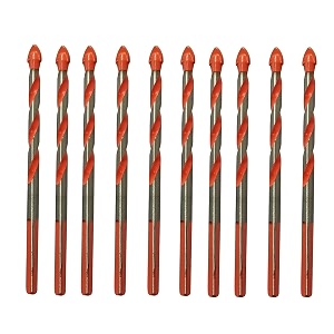 inditrust alloy steel new 10 pcs glass drill ceramic tile drill bits set steel alloy impact drill 6mm wall triangle core drilling tool