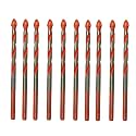 Inditrust Alloy Steel New 10 Pcs Glass Drill Ceramic Tile Drill Bits Set Steel Alloy Impact Drill 6Mm Wall Triangle Core Drilling Tool