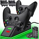 Individual Xbox Rechargeable Battery-2x3600mWh Batteries with Xbox Controller Charger, Xbox Controller Battery Pack for Xbox Series X/S, Xbox Battery Pack Xbox Charging Station for Xbox One/S/X/Elite