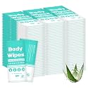 Individually Wrapped Body Wipes Bulk Bath Wipe (200, Blue, 12 x 10.3 in)