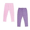IndiWeaves Girls' Regular Fit Capris (Pack of 2) (71800-1174-IW-Y-P2-34_Purple; Pink_11-12 Years)