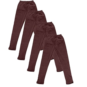IndiWeaves Girls Cottton Brown Leggings Pack of