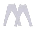 IndiWeaves Girls Cottton White Leggings Pack of 2 ()