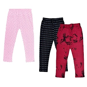 indiweaves girls regular fit caprispack of 3 71800-100874-iw-y-p3-26_magenta balck amp pink_4-5 years