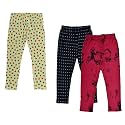 IndiWeaves Girls Regular Fit Capris(Pack of 3) (71800-100872-IW-Y-P3-36_Magenta, Black &amp; Yellow_13-14 Years)