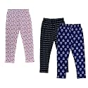 IndiWeaves Girls Regular Fit Capris(Pack of 3) (71800-120876-IW-Y-P3-30_Blue; Black &amp; Purple_8-9 Years)
