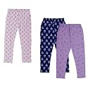 IndiWeaves Girls Regular Fit Capris(Pack of 3) (71800-111271-IW-Y-P3-34_Purple &amp; Blue_11-12 Years)