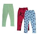 IndiWeaves Girls Regular Fit Capris(Pack of 3) (71800-091079-IW-Y-P3-36_Sky Blue, Magenta &amp; Green_13-14 Years)