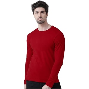 Mens Full Sleeve Casual Round Neck Multi