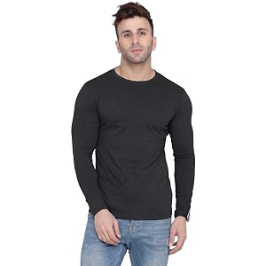 Mens Full Sleeve Casual Round Neck Multi
