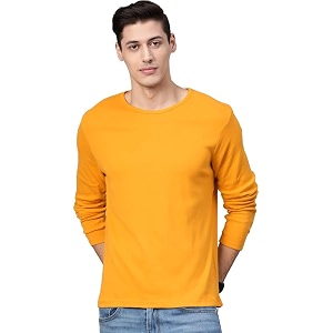 Mens Full Sleeve Casual Round Neck Multi