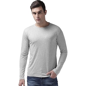 Mens Full Sleeve Casual Round Neck Multi