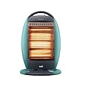 Indo 400/800/1200 Watts Halogen Heater|3 setting modes|Tip over protection| Shock proof body| 1 years Warranty, Green