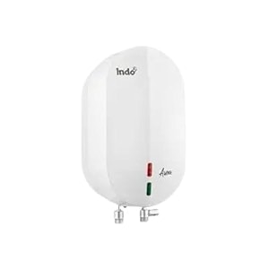 indo aura 3 litres instant water heater geyser with 4 layer safety  3000 w heating element  rust proof body  2 years product warranty  5 years tank warranty  white