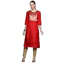 INDO ERA Women Polyester Straight Fit Yoke