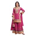 INDO ERA Women39s Chinon Floral Embroidered Sequins