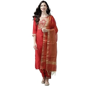 INDO ERA Womens Cotton Blend Yoke Design