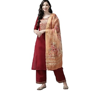 INDO ERA Womens Cotton Blend Yoke Design